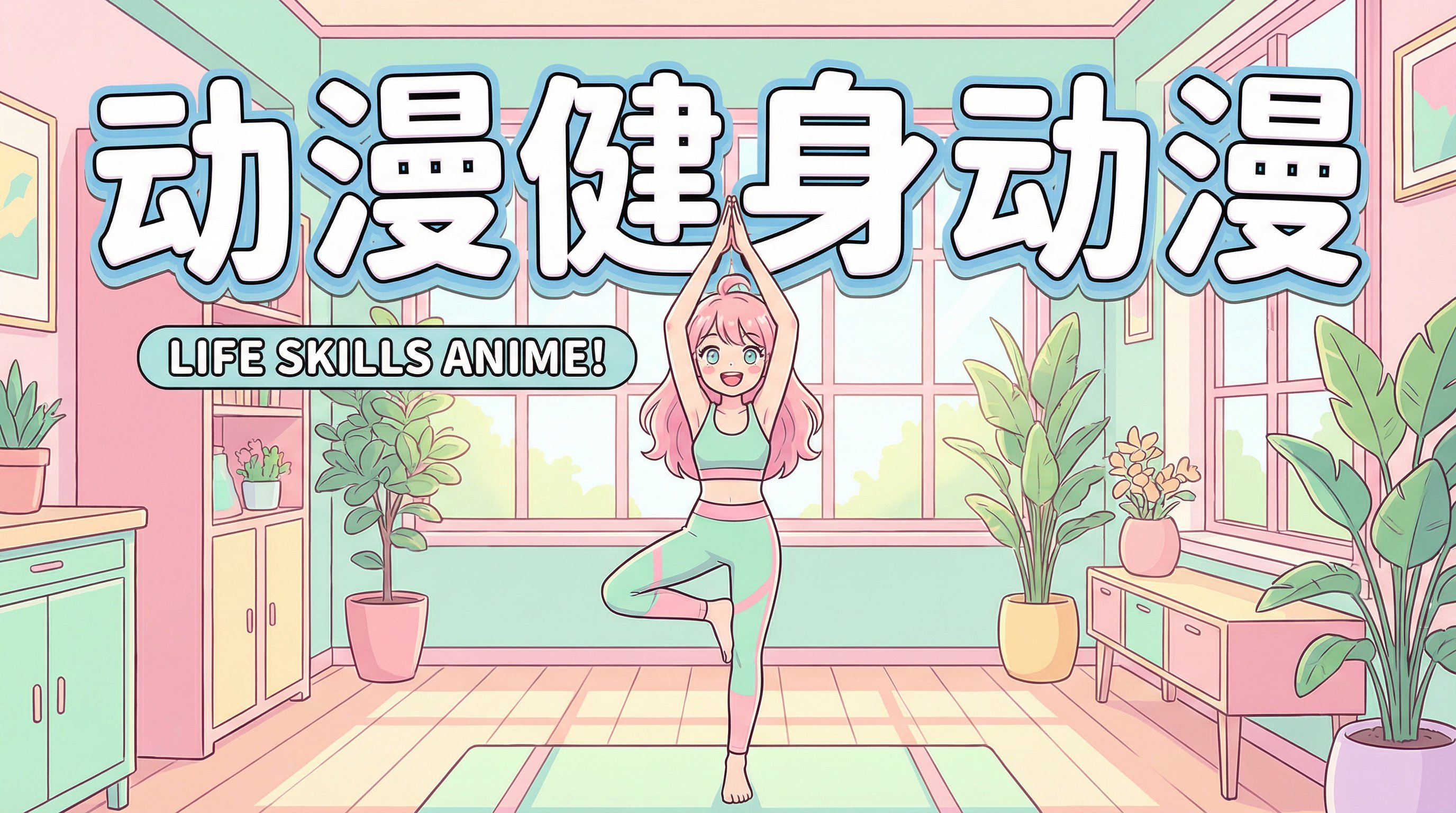 猎奇动漫健身教程-瑜伽动漫演示